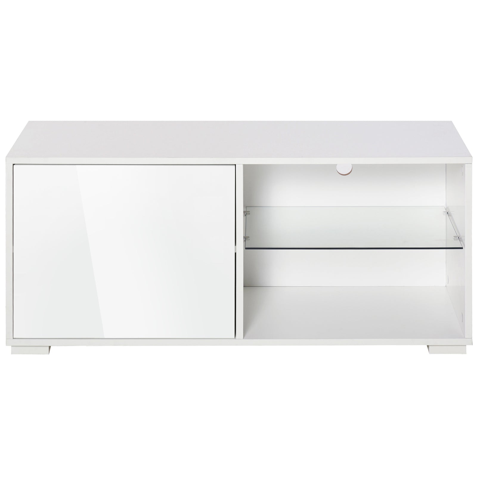 High Gloss Tv Stand Cabinet Shelves White