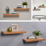 Floating Shelves Pack Of 2 60cm Light Oak