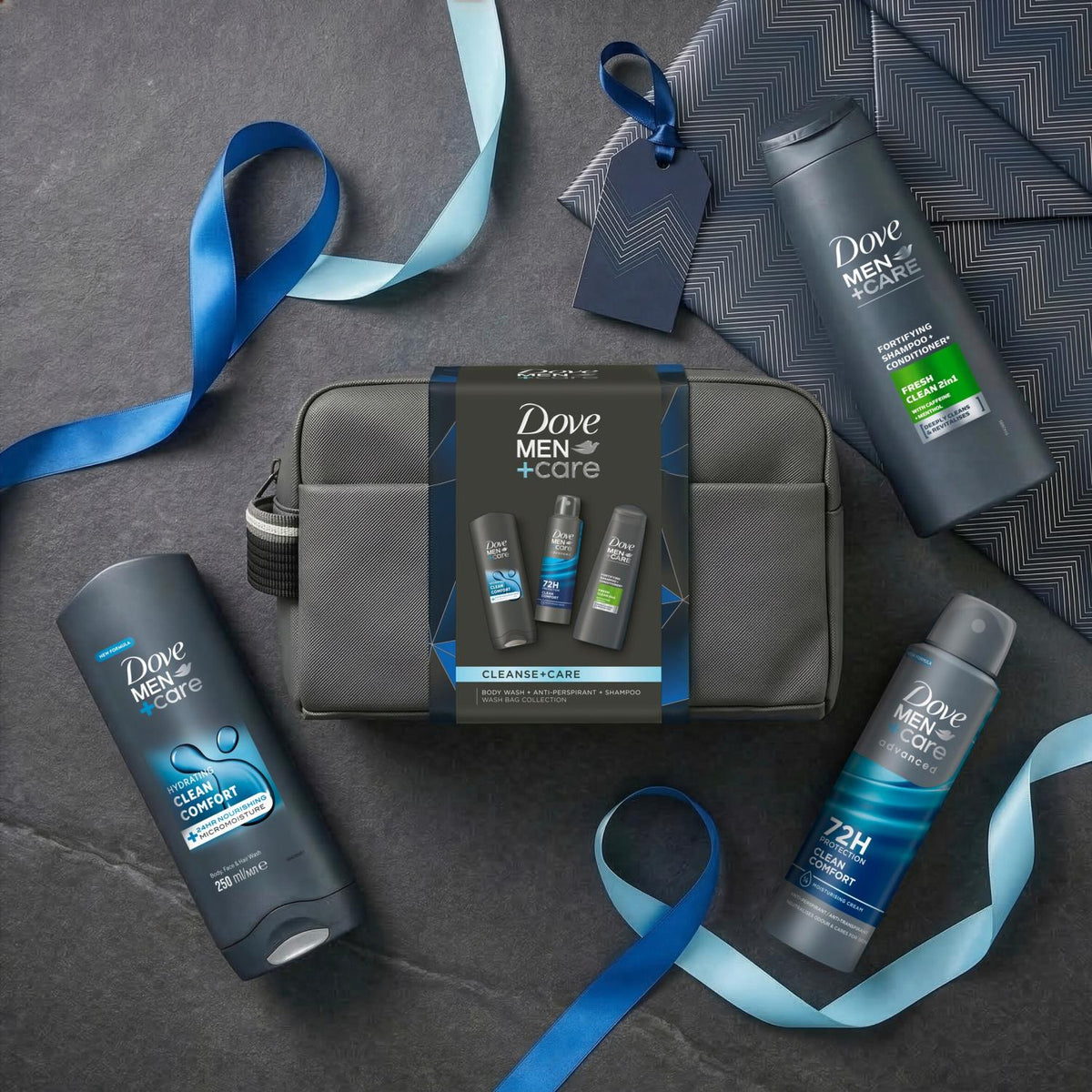 Cleanse And Care Washbag Collection Gift Set For Him, 3 Piece | Set of 3