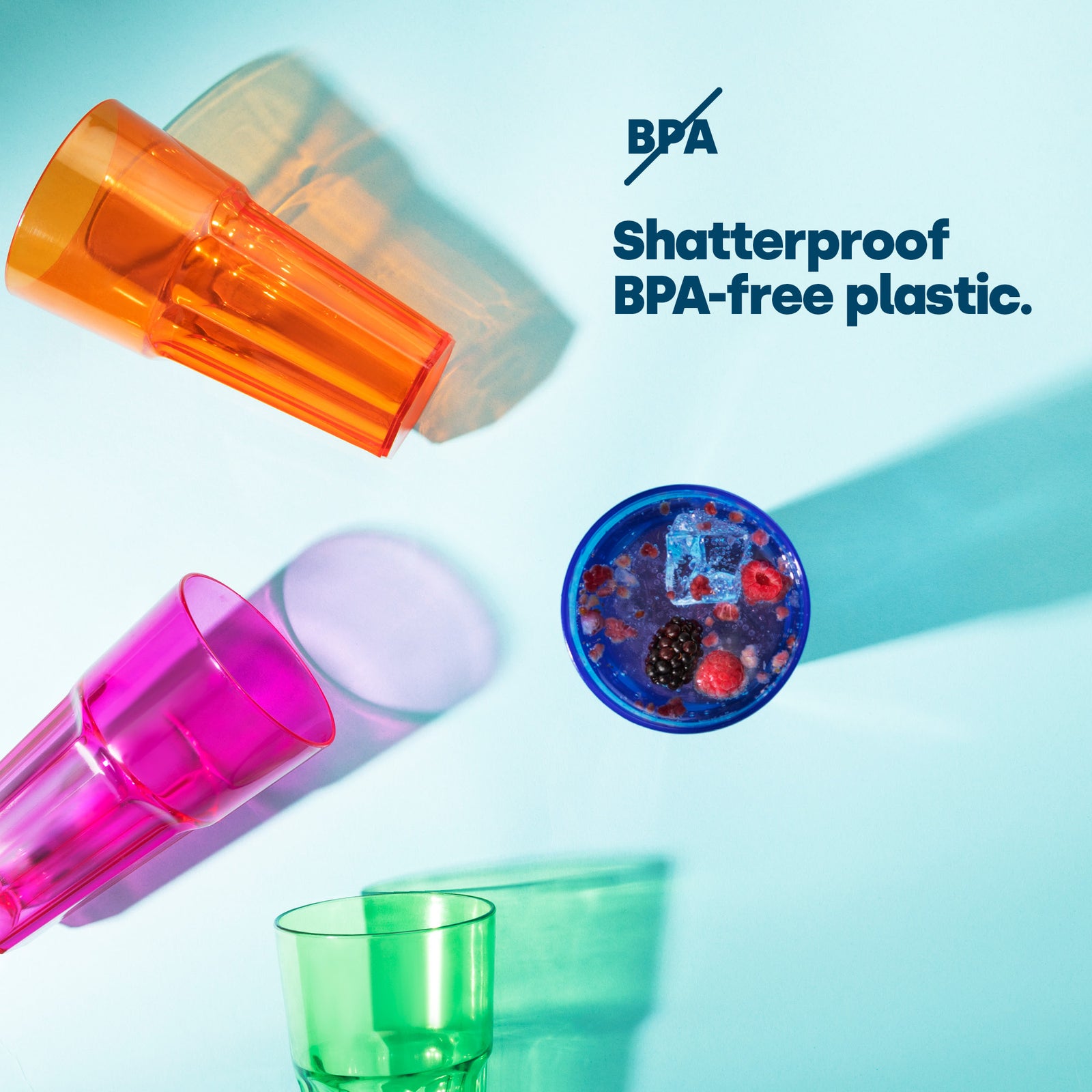 Multicolour Plastic Tumbler Set Of 4