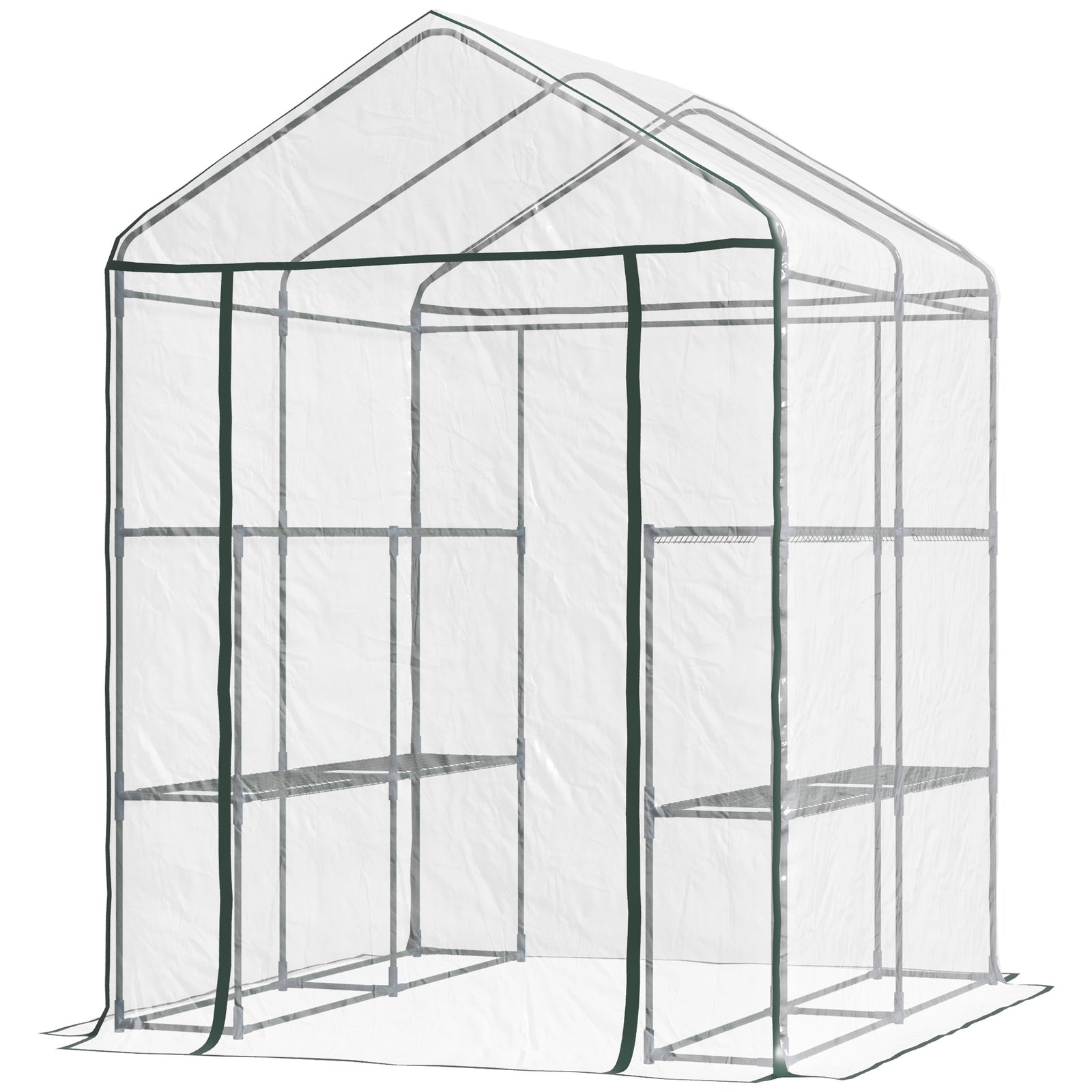 Walk-in Greenhouse With 8 Shelves