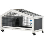 Rabbit Cage With Water Bottle, Wheels, Plastic Slide-out Tray 
Dark Grey