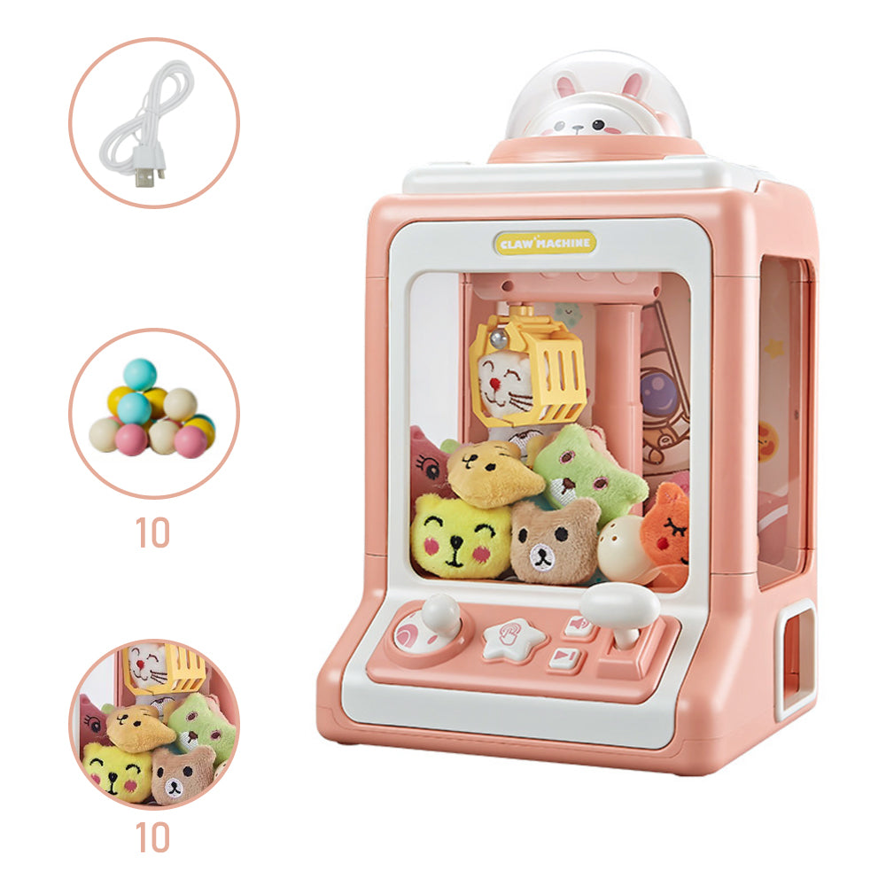 Household Mini Clip Doll Claw Machine-pink