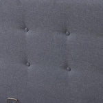 The Oslo Grey Linen Tufted Ottoman Bed Frame | King | Grey