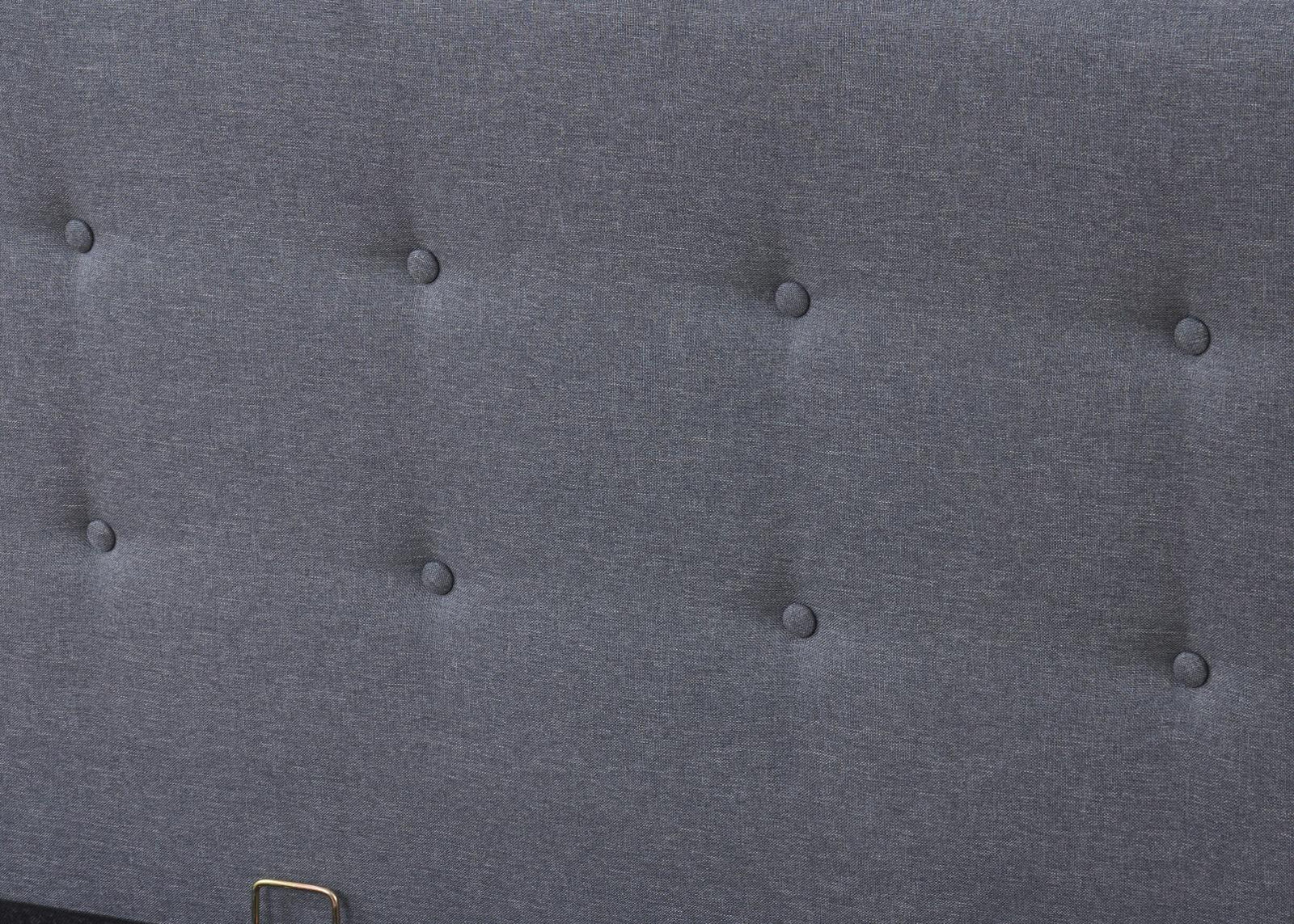 The Oslo Grey Linen Tufted Ottoman Bed Frame | King | Grey