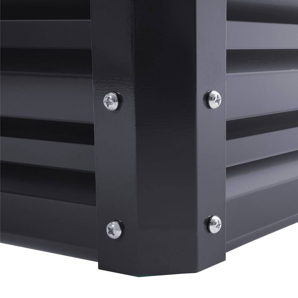 Outdoor Modular Metal Raised Garden Bed | One Size | Grey