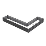 L-shaped Galvanized Steel Raised Garden Bed | One Size | Grey