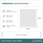 Double Sherpa Fleece Blanket - Misty Grey