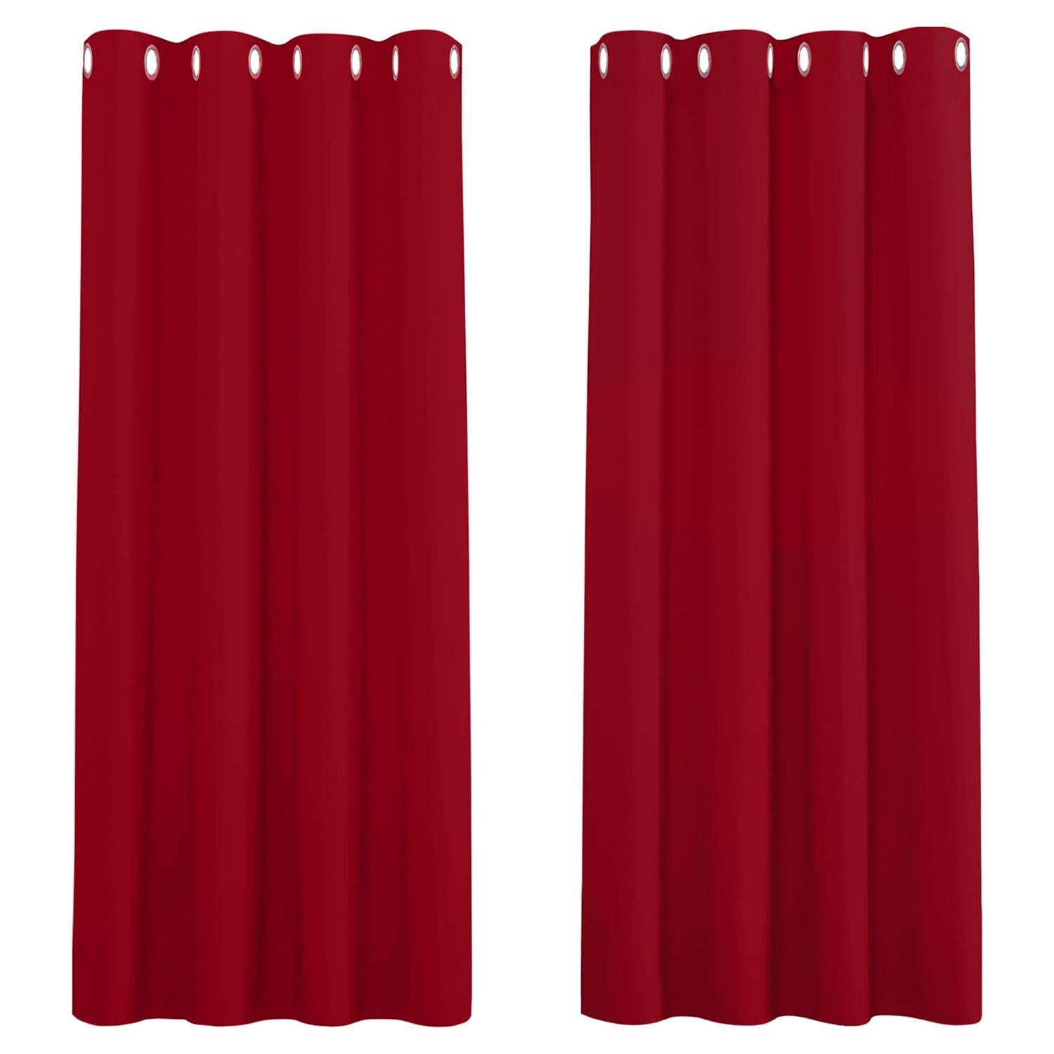 Valencia Luxury Faux Silk Curtain Set Polyester & Rayon Material 66x90", Fuchsia