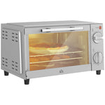 Mini Oven 9l Countertop Electric Grill With Temp Timer | One Size | Silver