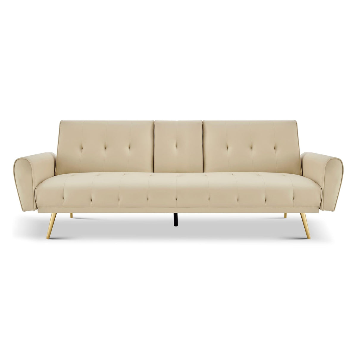 Lora Faux Leather Sofa Bed 3 Seater | Cream