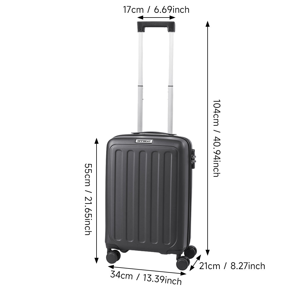 Hardside Carry-on Suitcase With Spinner Wheels | Black
