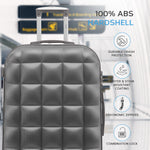 Large 29" Hard Shell Bubble Design Check-in Suitcase Hold Luggage Bag 20kg+ | Large | Anthracite