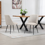 Set Of 2 Morandi Fabric Dining Chairs | Brown