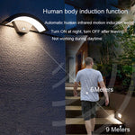 Modern Black Led Curved Induction Wall Light For Outdoor