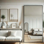 Takara - Leaner Black Metal Rectangle Mirror | 180cm x 90cm