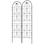 Outsunny Set Of 2 Metal Garden Trellis, Outdoor Trellis Panels, 180 X 50cm