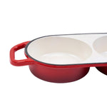 Enamelled Cast Iron Double Loaf Bread Pot With Lid | Red