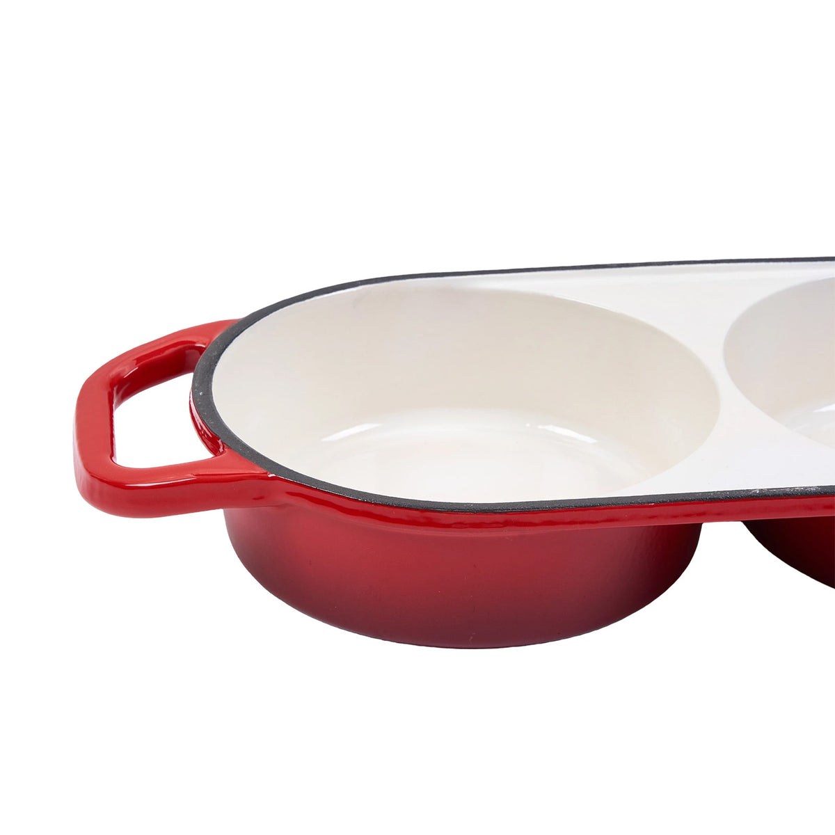Enamelled Cast Iron Double Loaf Bread Pot With Lid | Red