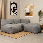 Tetra Cord Floor Sofa Section | Charcoal