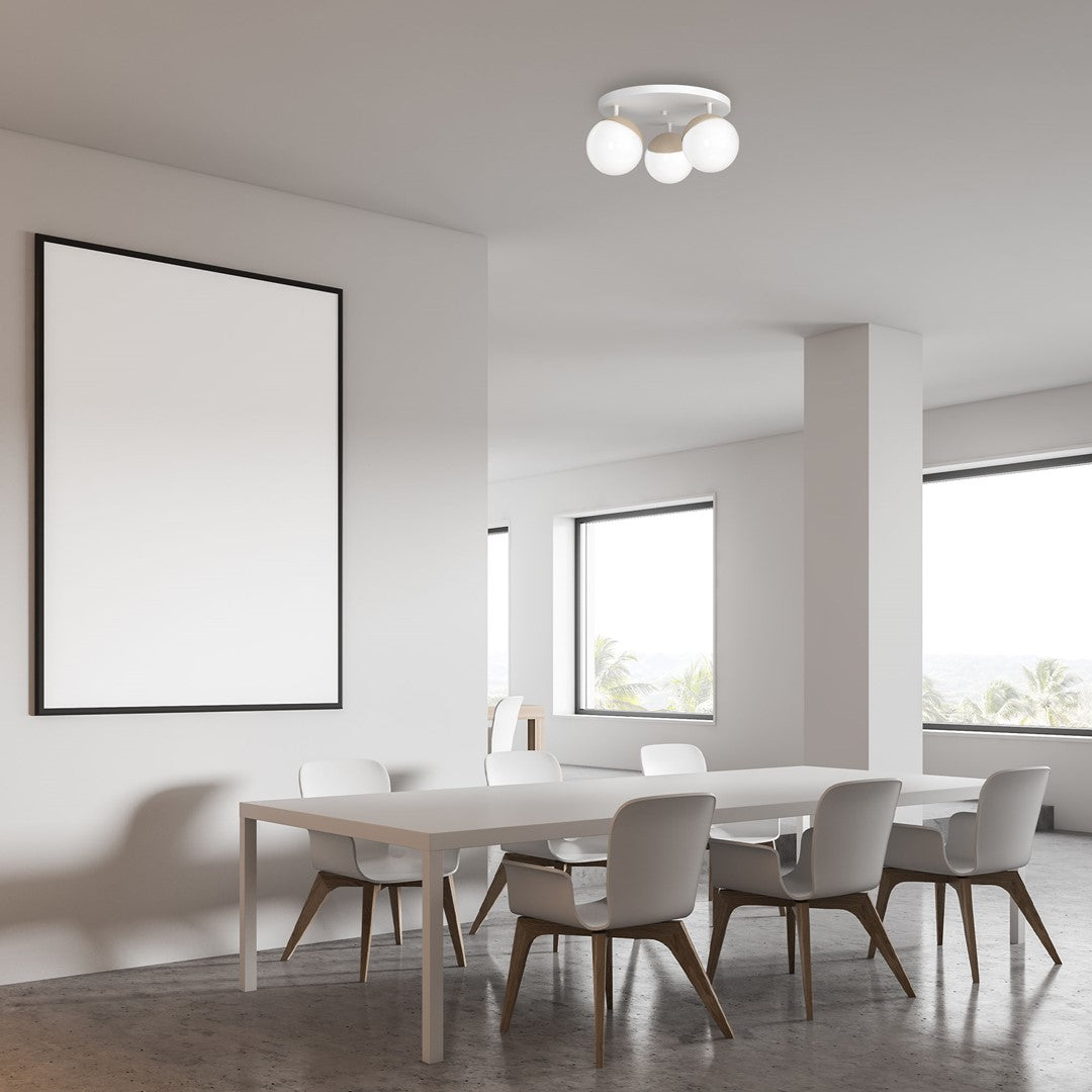 Sfera Designer Ceiling Lamp Hand Made Scandi Style Natural Wood Detail