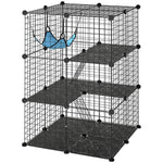 Indoor Cat Cage With Diy Customisable Design | 105cm | Black