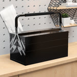3 Tier Toolbox With 5 Trays And Handle, 45cmx20cmx34.5cm | Black