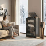 4-tier Hi-fi Stand With Adjustable Shelves | Black