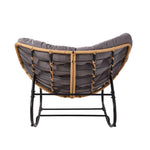 Modern Rocking Chair with Cushion – Compact | Grey