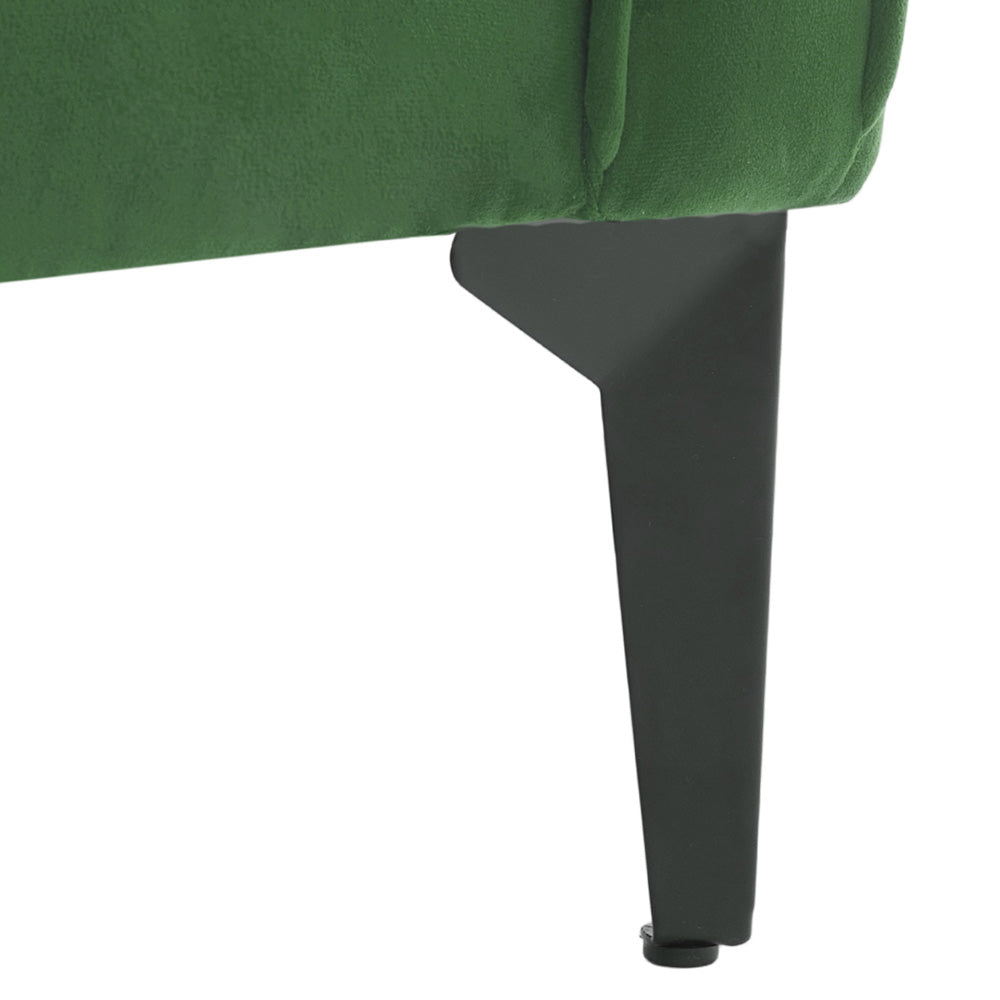Contemporary Upholstered Armchair – Velvet Accent Chair For Living Room Or Study | Green