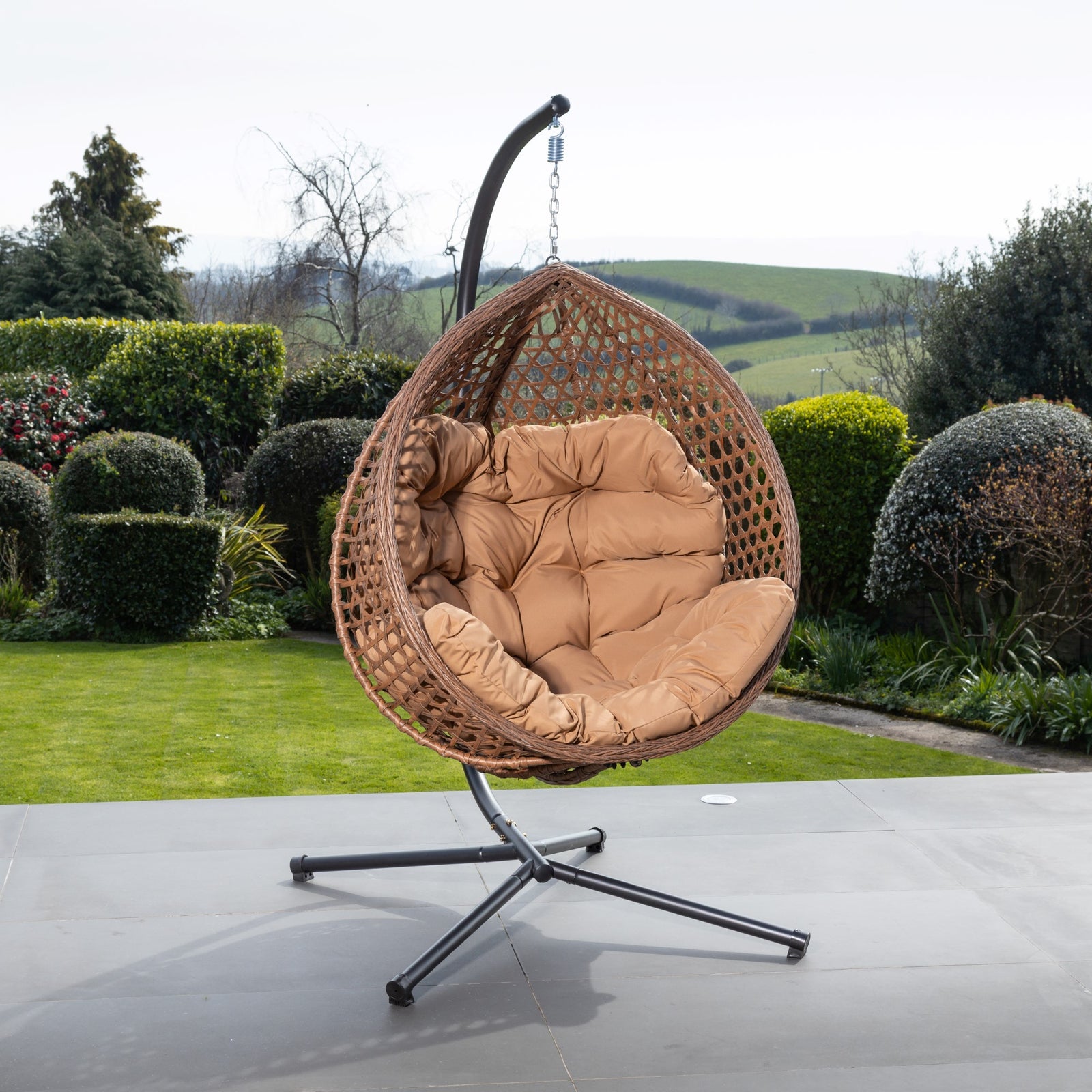 Bradshaw Swing Egg Pod Chair | One Size | Brown