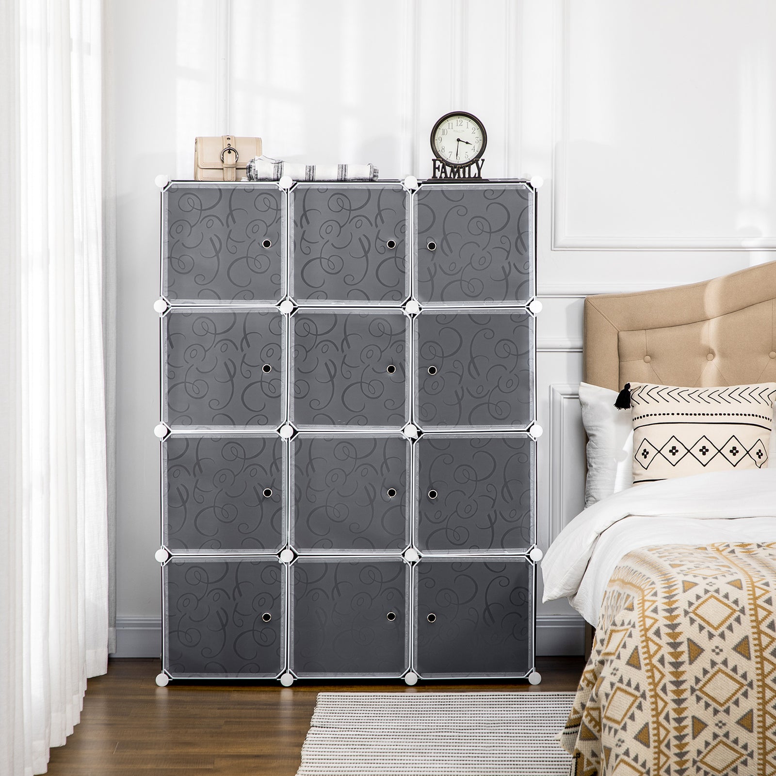 Diy Wardrobe Portable Interlocking Plastic Modular Closet