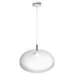 Lincoln 45cm Pendant Lamp Stylish Hand Made Scandi Style Lamp With A Golden Finish To The Shade Interior 1xe27 | 45cm | White