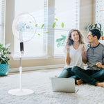 16" Pedestal Fan Height Adjustable 7.5h 85° Oscillation
