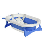 Foldable Baby Bath Tub Ergonomic With Temperature-induced Water Plug | Blue