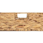 Water Hyacinth Shallow Rectangular Storage Basket | Medium | Brown