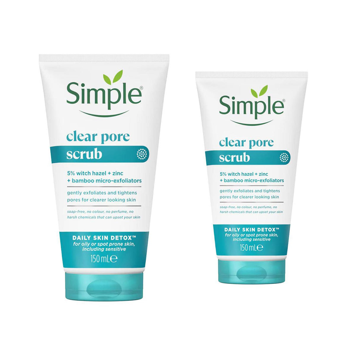 Daily Skin Detox Clear Pore Scrub Smoother And Clearer Skin 150ml | Set of 2