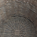 Wicker Grey Wash Round Waste Bin