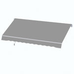 4x2.5m Retractable Manual Awning, Crank Handle | Light Grey