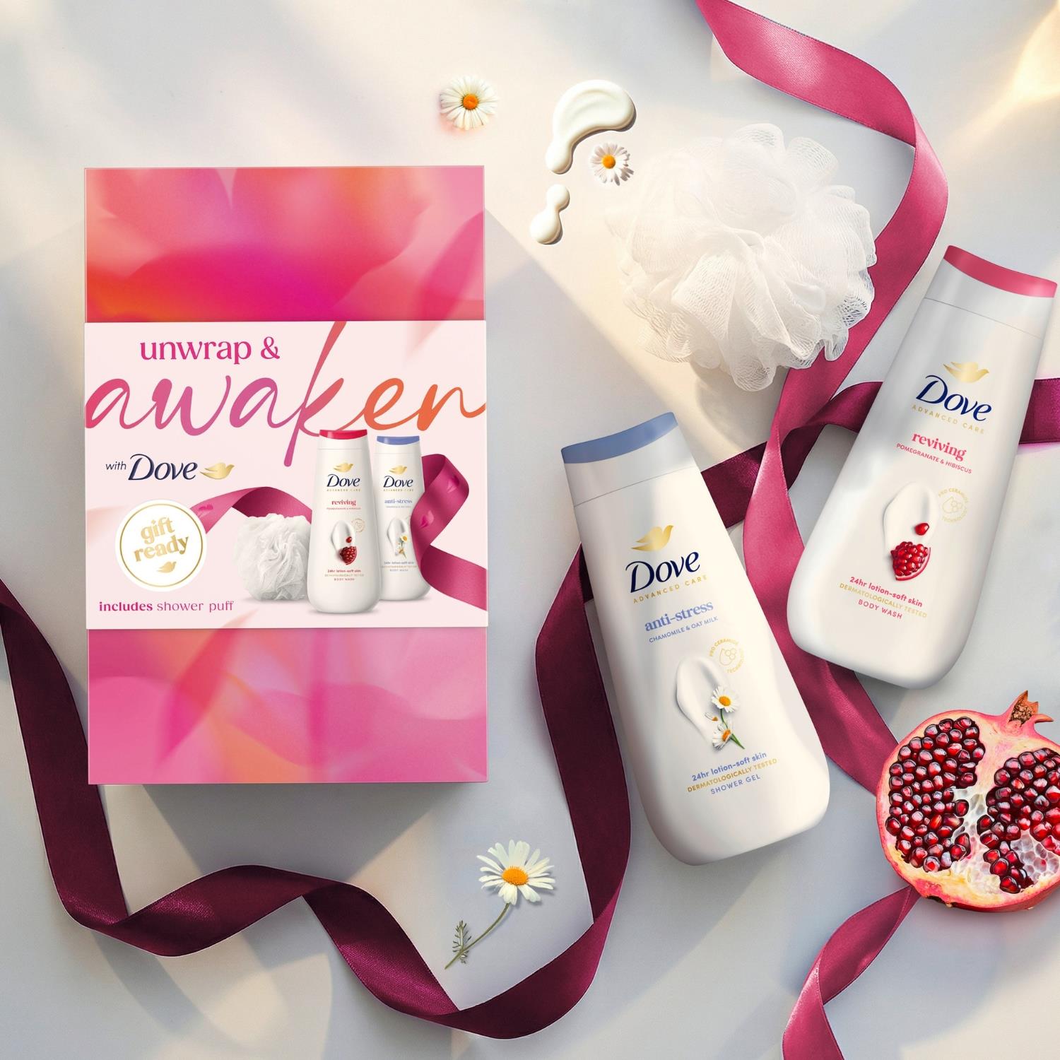 Awaken Body Wash Collection Gift Set With Luxury Shower Puff | Set of 4
