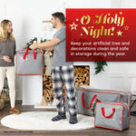 Christmas Storage Set Tree Bag And Ornament Bags Grey