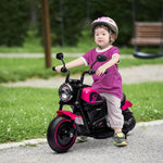 6v Electric Motorbike With Training Wheels, One-button Start | Pink