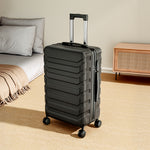 Rolling Hardshell Luggage Travel Suitcase 24" | Black
