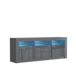 Shine Tv Unit 160cm With Led Lights | Dark Grey
