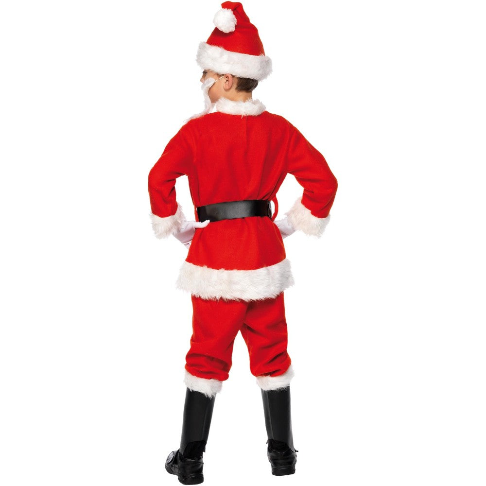 Deluxe Santa Costume & Beard, Child | Small