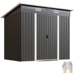 7 X 4ft Outdoor Garden Storage Shed For Garden | Black