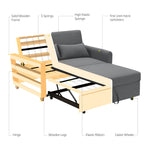 2-seater Pull Out Sofa Bed - Convertible Sleeper Sofa | Grey