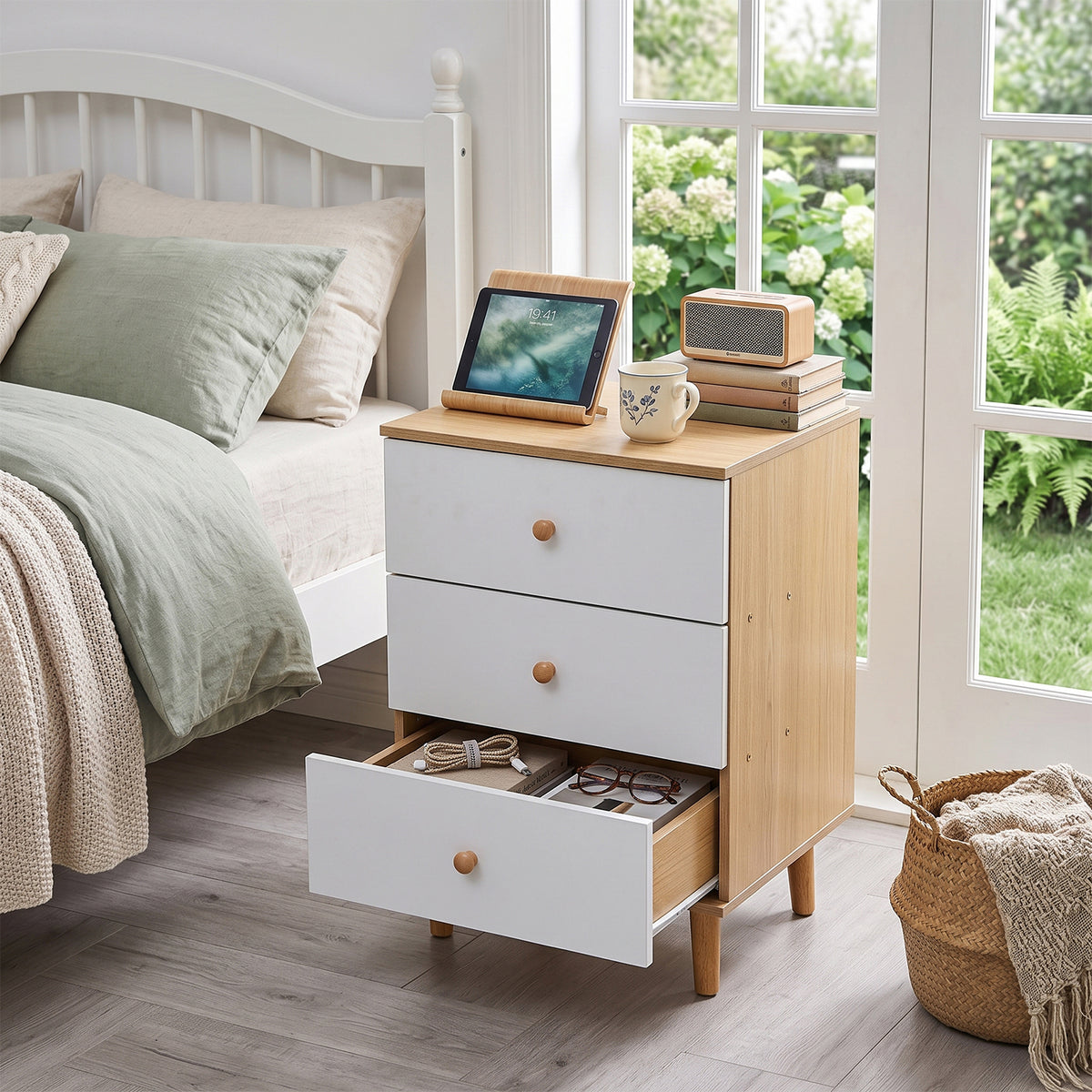 Breeins 3-drawer Bedside Table Nightstand