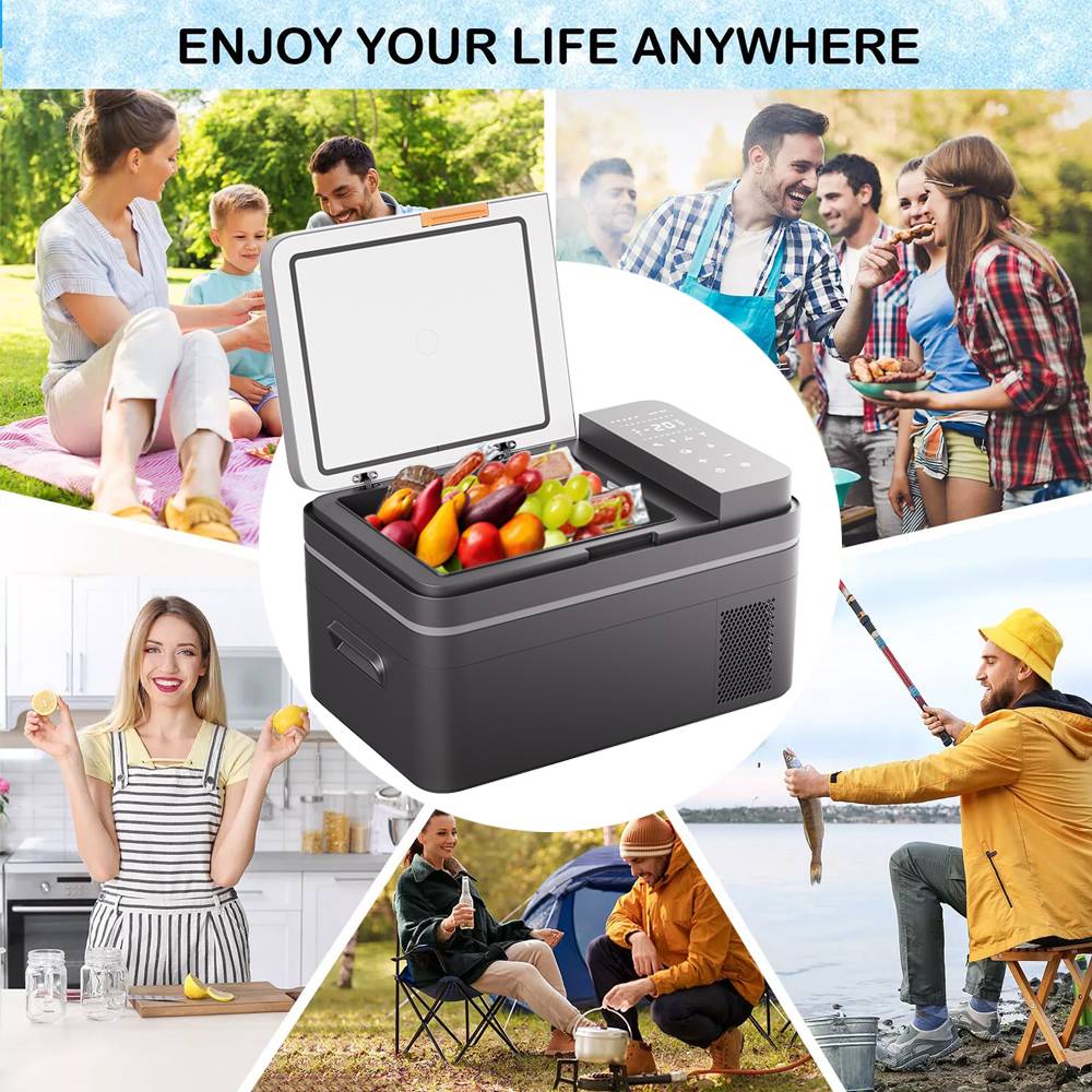 20l/25l Car Fridge Freezer Portable Compressor Car Refrigerator 12/24v Electric Cooler For Camping Down To -20℃ | Large