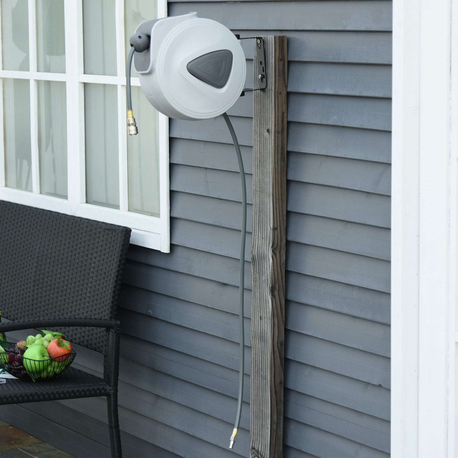 Retractable Air Hose Reel, Wall Mounted | Small